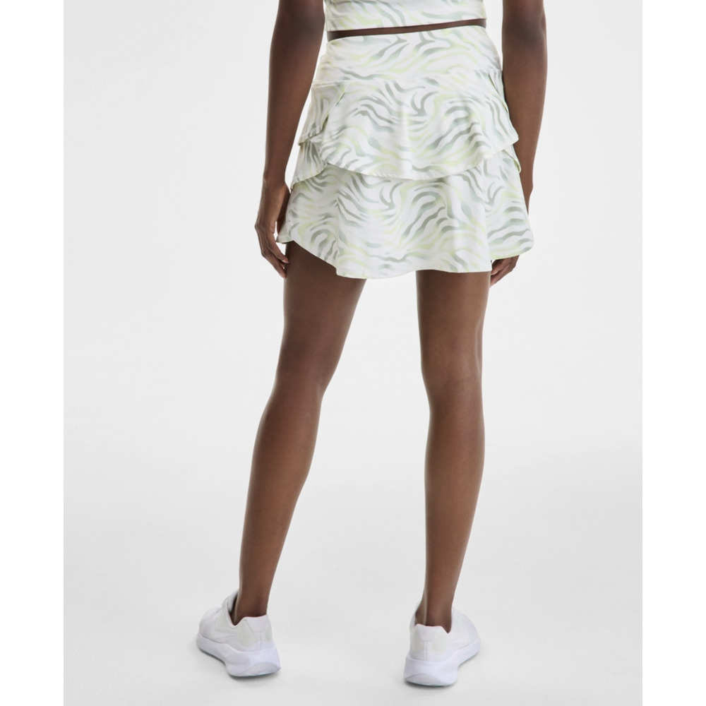 ID Ideology Women Fluid Zebra Printed Flounce Skort Green White Size M - Picture 5 of 5
